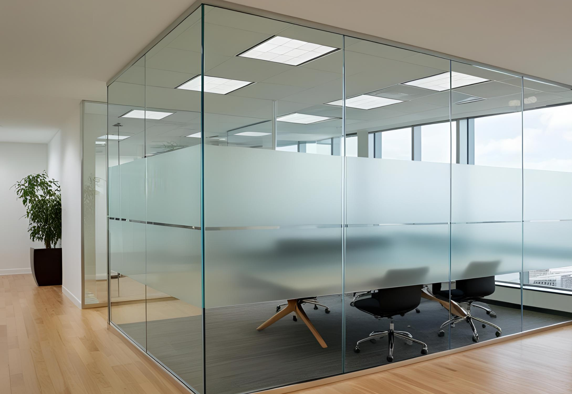 glass office partitions