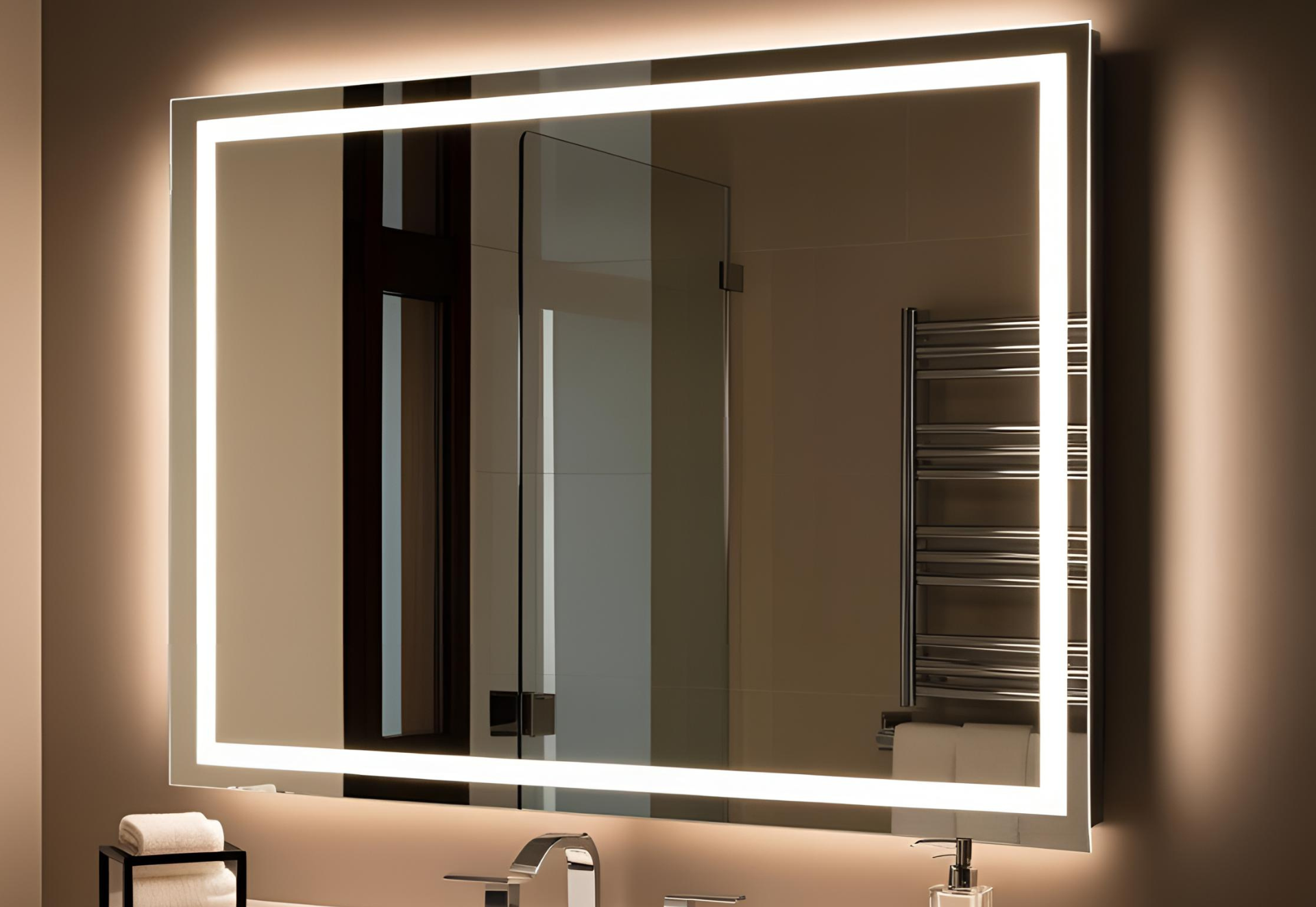 LED mirror glass i