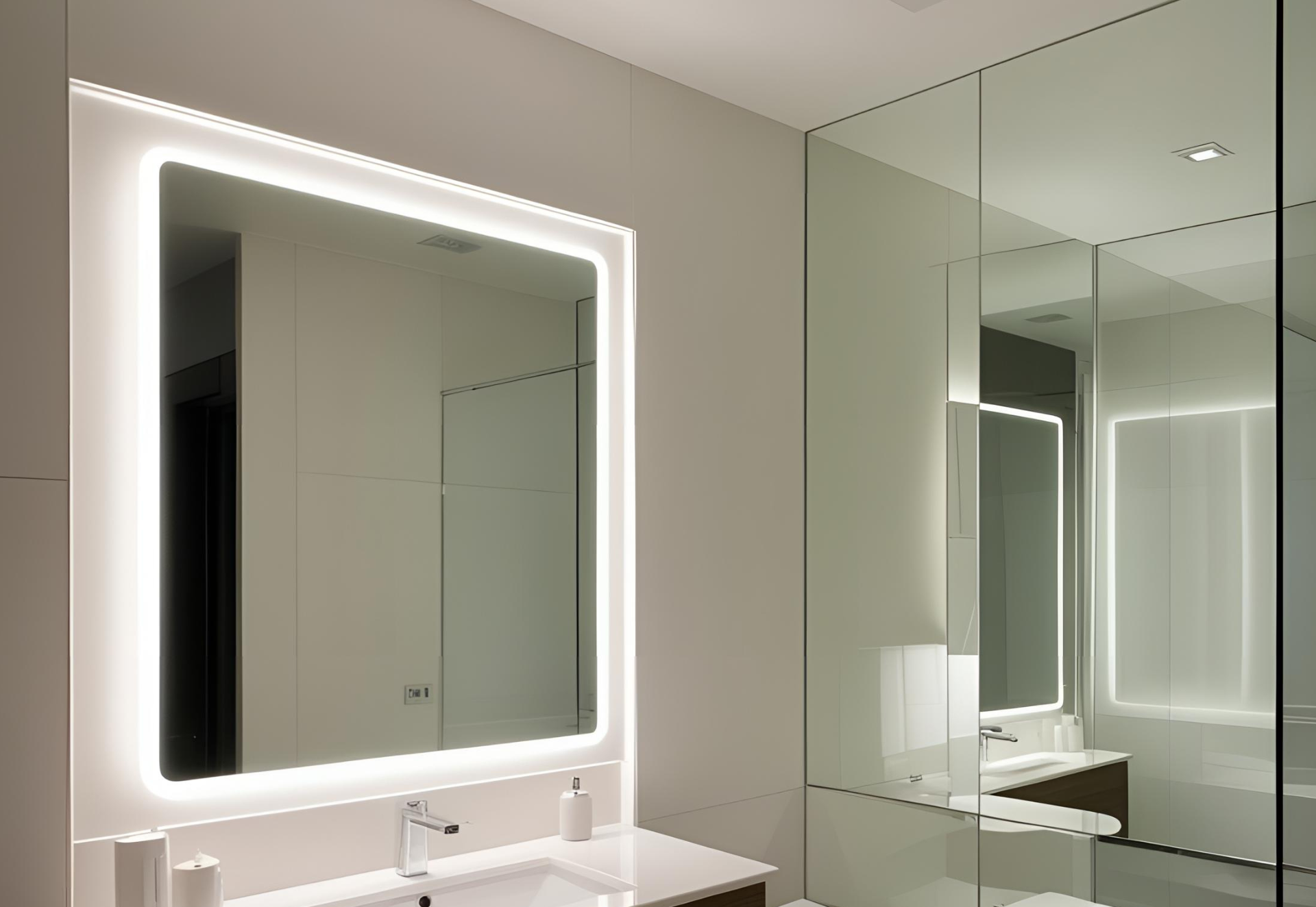LED mirror glass i