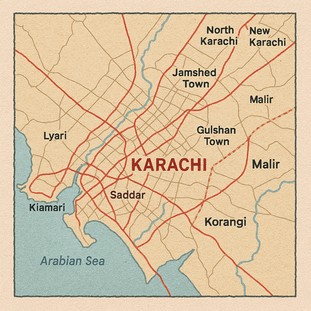 karachi areas map