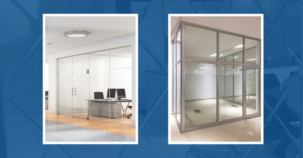 Office glass partition systems
