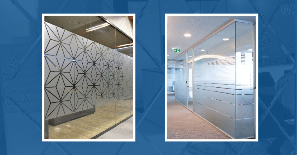 Office renovation with glass partitions