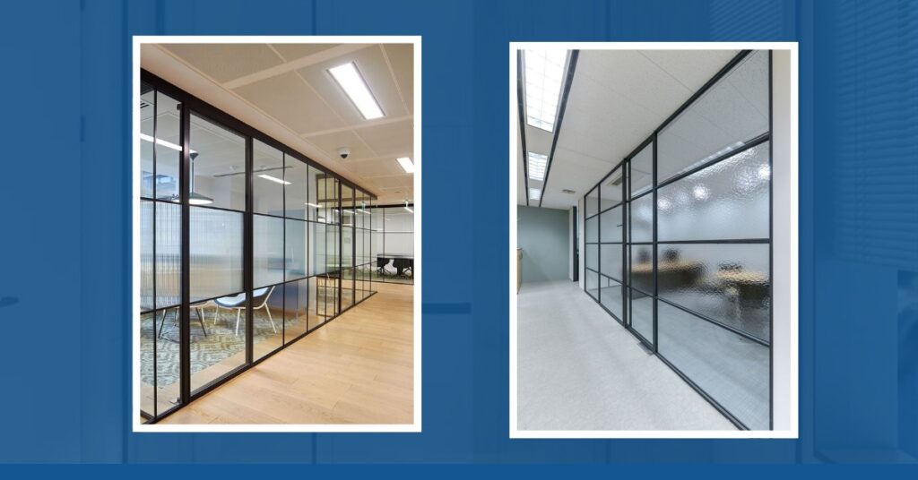 Fire-rated glass office partitions