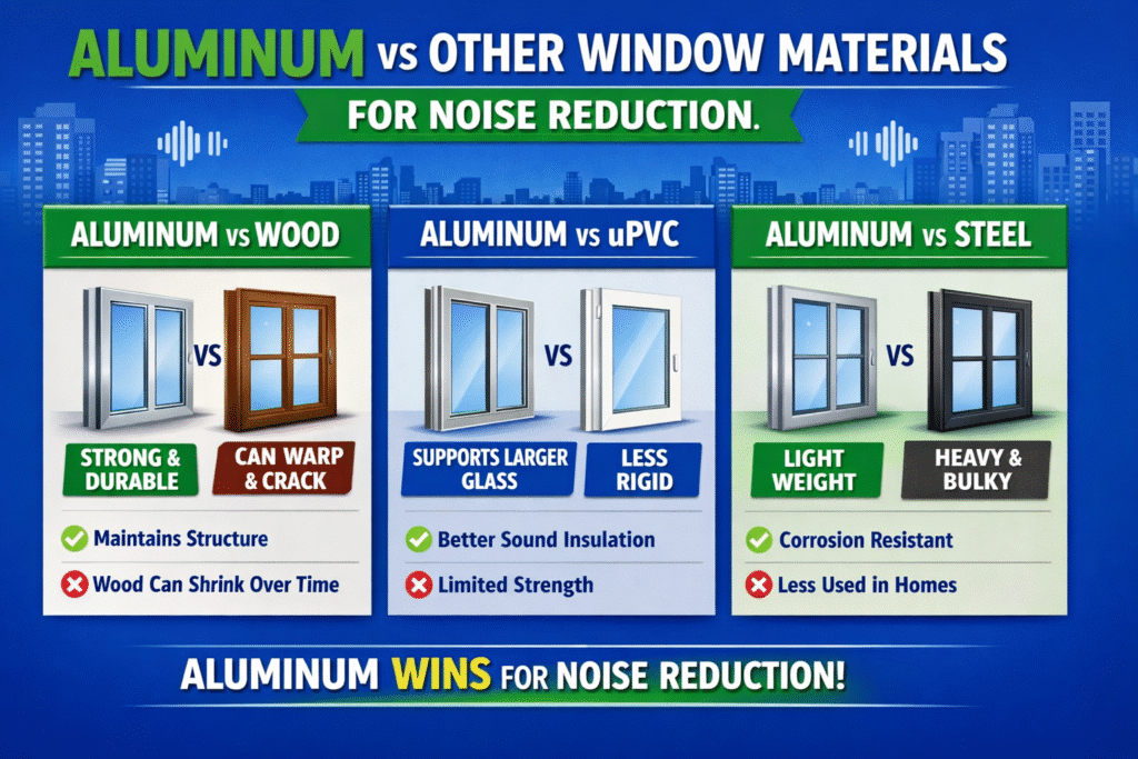 Soundproof aluminum windows