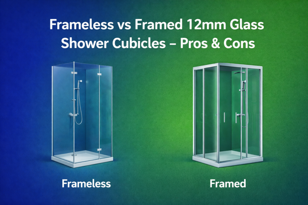 Frameless vs framed shower cubicles
